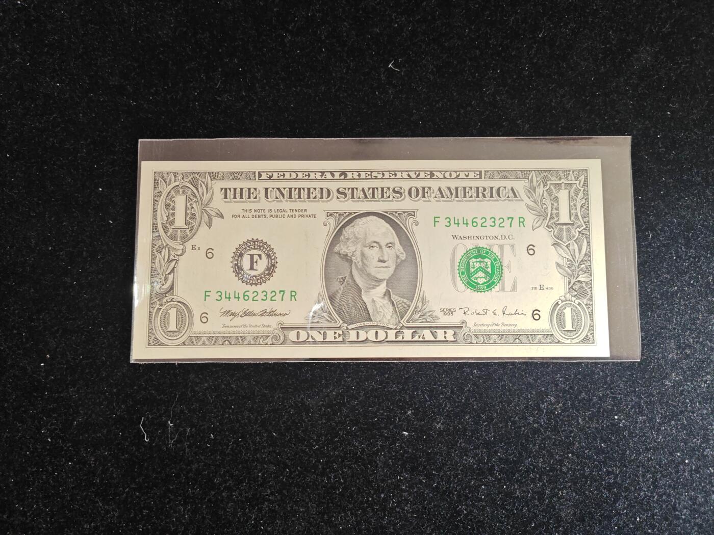 美国 1995年 1美元 F区 全新UNC