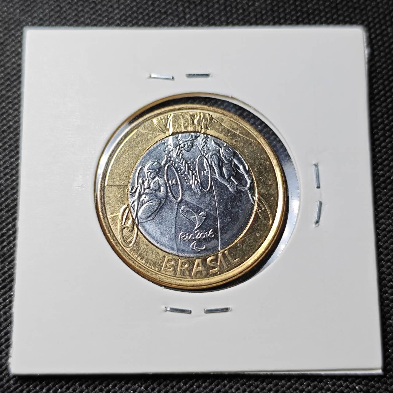 KK钱币收藏小铺 第380期  2月预留时间 周末发货  巴西1瑞尔双色币纪念币