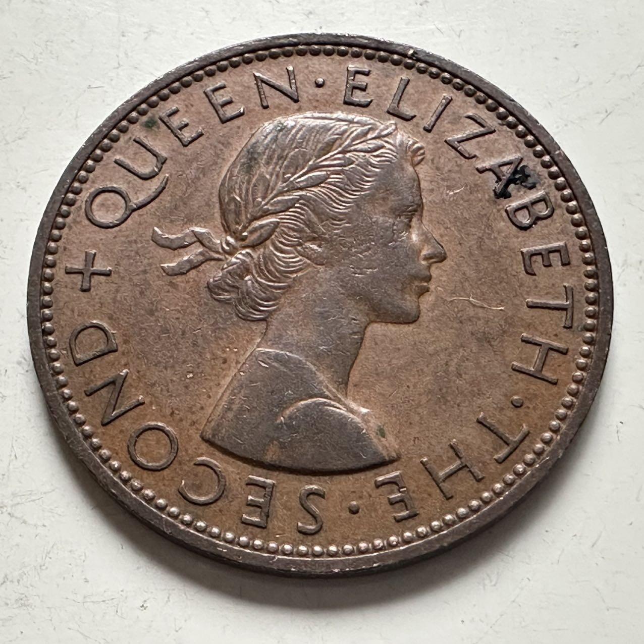 🌹外币初藏🌹🐯2025年第141场  每周二四六晚8️⃣点 接代拍 新西兰1964年一便士