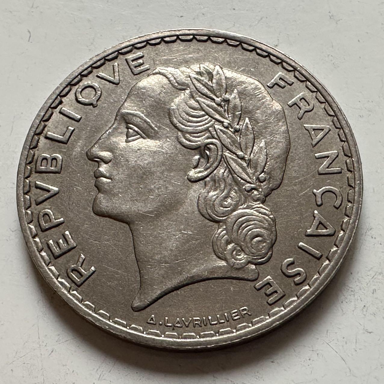 🌹外币初藏🌹🐯2025年第141场  每周二四六晚8️⃣点 接代拍 法国1933年镍币版5法郎