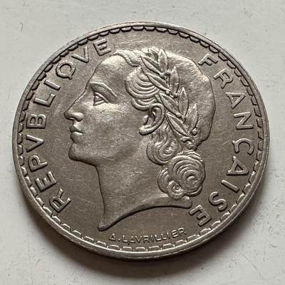 🌹外币初藏🌹🐯2025年第141场  每周二四六晚8️⃣点 接代拍 - 法国1933年镍币版5法郎