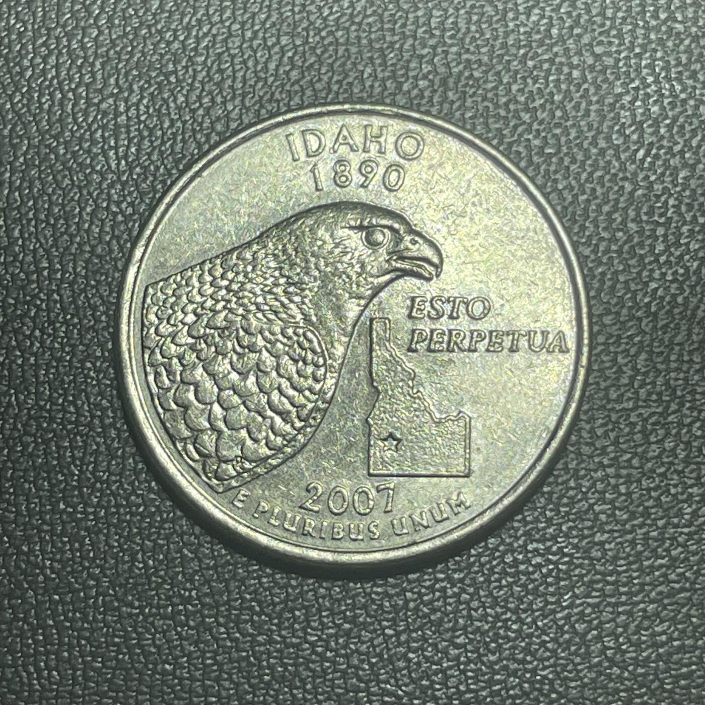 回流1222 美国州币系列之2007年爱达荷州 白头海雕
