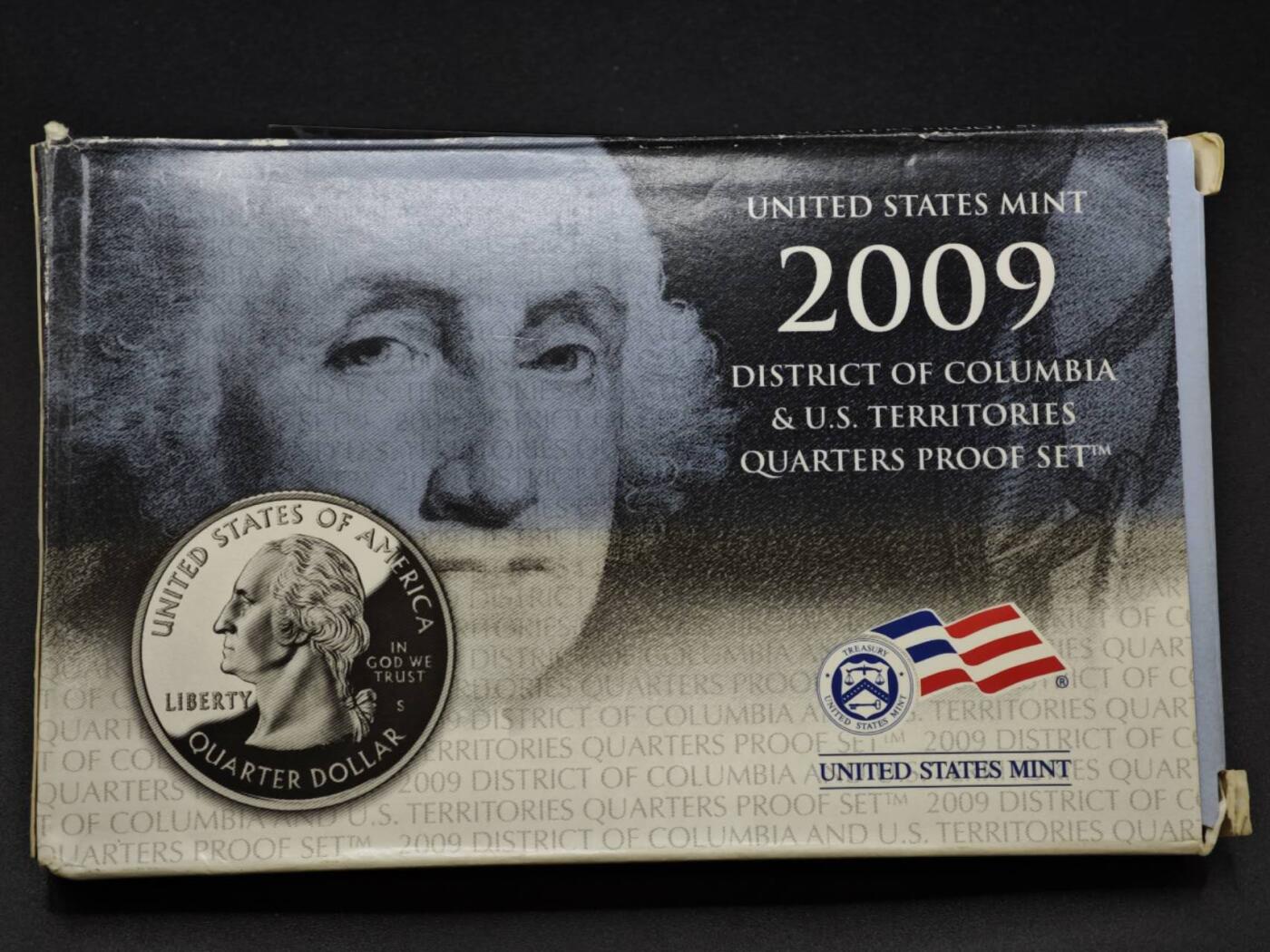 【淘币小摊】实时拍第八百三十拍   银币套币场   满百包邮可预留二周 每周一统一发货   美国2009年精制属地6枚套原盒原证