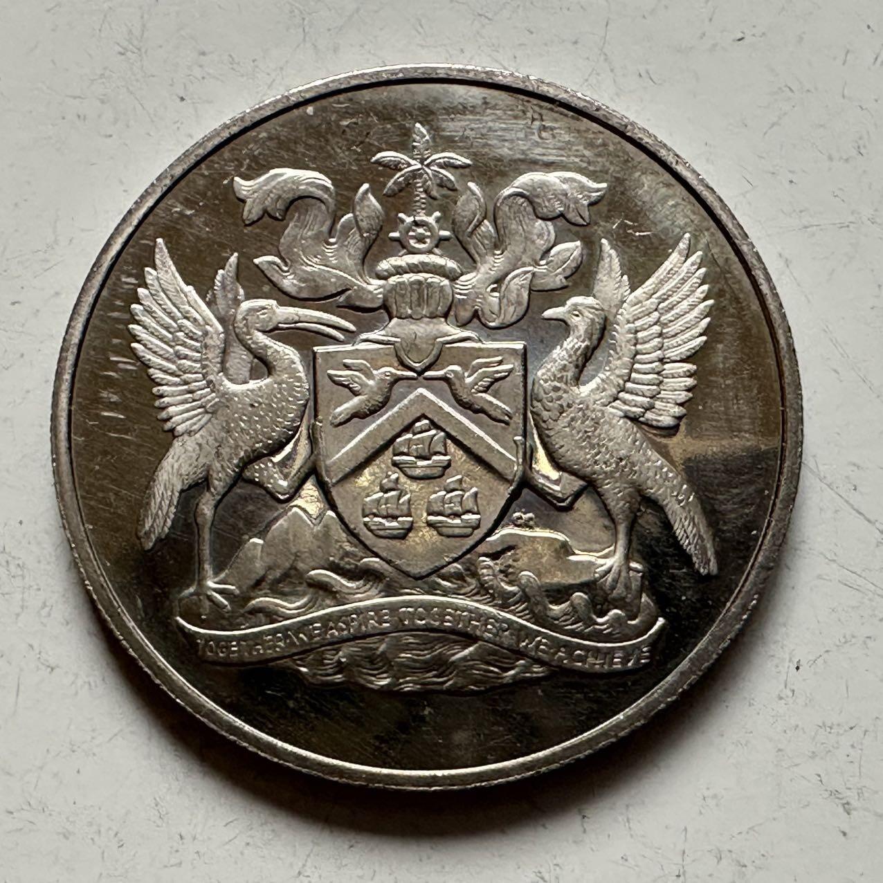 🌹外币初藏🌹🐯2025年第141场  每周二四六晚8️⃣点 接代拍 特立尼达和多巴哥1966年50分 精制币