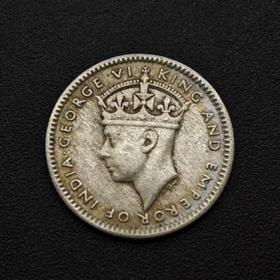 【淘币小摊】实时拍第八百三十拍   银币套币场   满百包邮可预留二周 每周一统一发货   - 马来亚1945年乔治六世5分银币