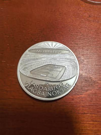 长老汇蛇年精选第八十二场拍卖 - 1986匈牙利墨西哥世界杯500弗林特精制银币，28克640银，1.7万枚