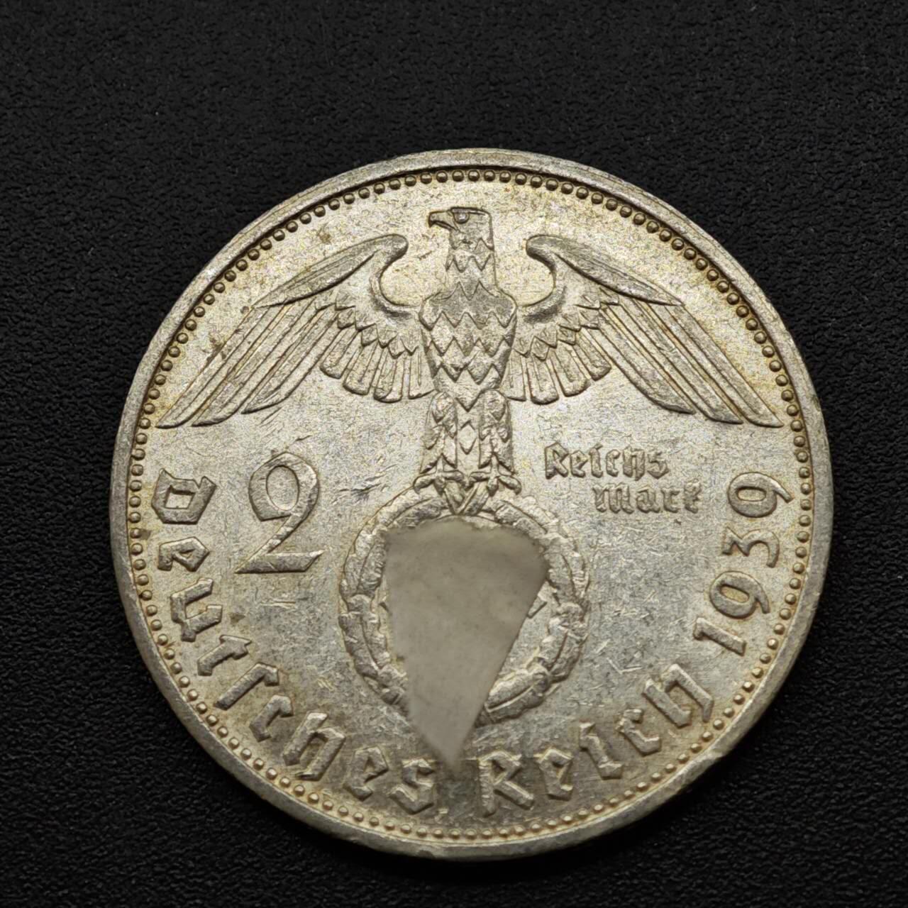 【淘币小摊】实时拍第八百三十拍   银币套币场   满百包邮可预留二周 每周一统一发货   德国1939年2马克银币