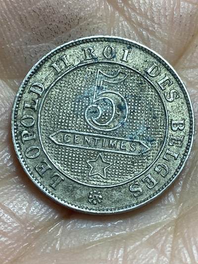 2025年第一百三十七场(总第一百六十三场）外国好品散币场(免佣金) - 比利时🇧🇪1894年5分(利奥波德二世时期，法语版，首发年)