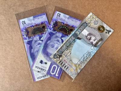 【Blue Auction】世界纸币精拍第763期——18级TOP拍卖/信誉/品质/专业/高效💫 - 【一组3张】加拿大、巴林纸币一组 全新UNC