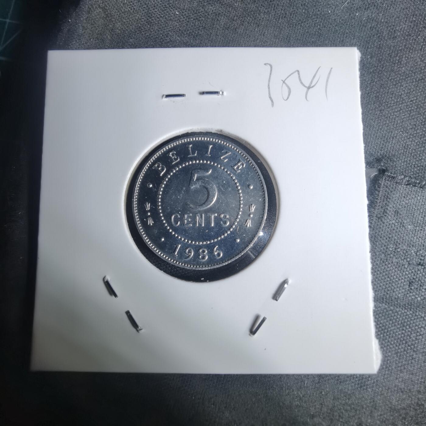 沼泽如烟--第935场 伯利兹1986年五分