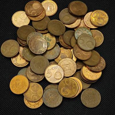 【淘币小摊】实时拍第八百三十一拍   散币场   满百包邮可预留二周 每周一统一发货   -  5欧分59枚