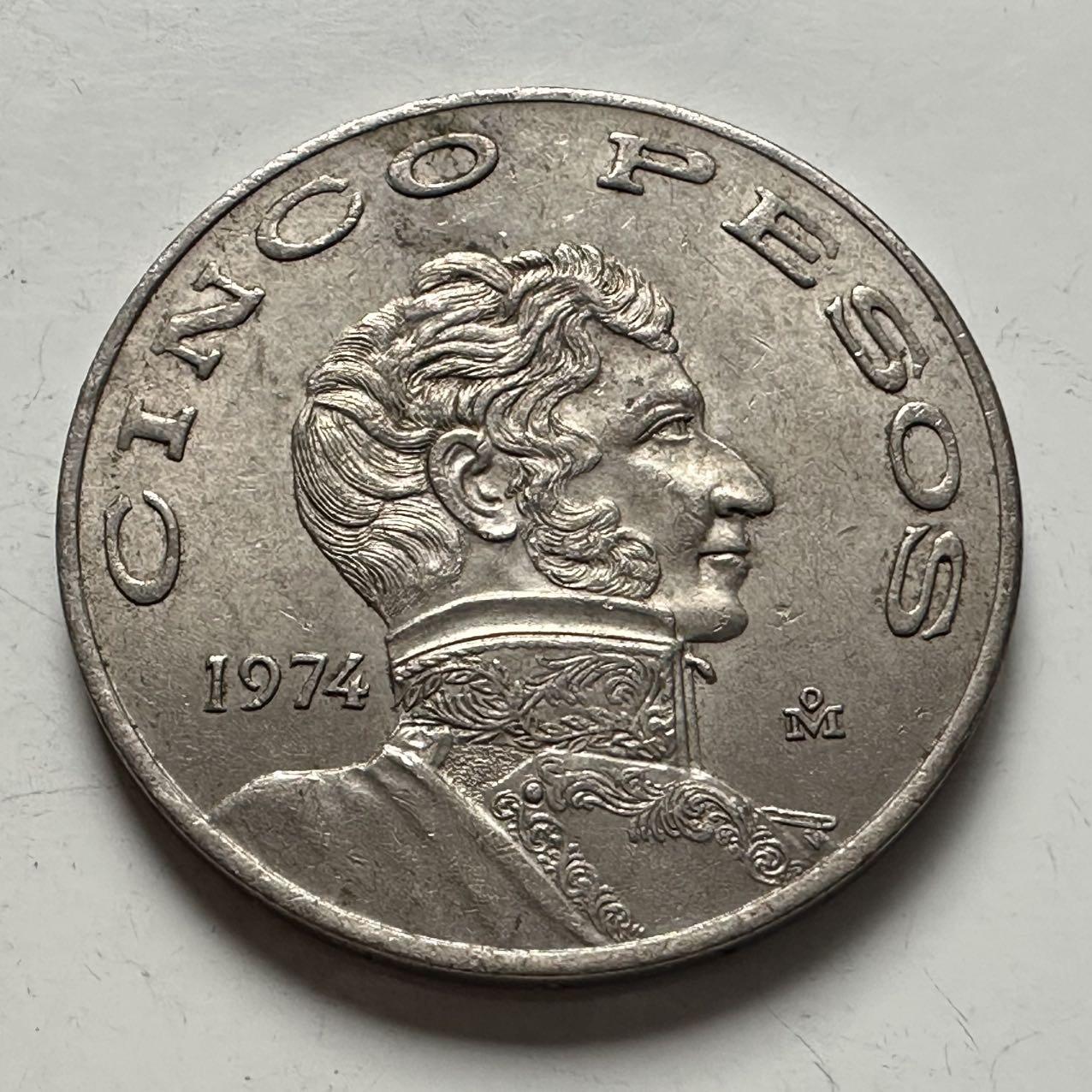 🌹外币初藏🌹🐯2025年第141场  每周二四六晚8️⃣点 接代拍 墨西哥1974年五比索