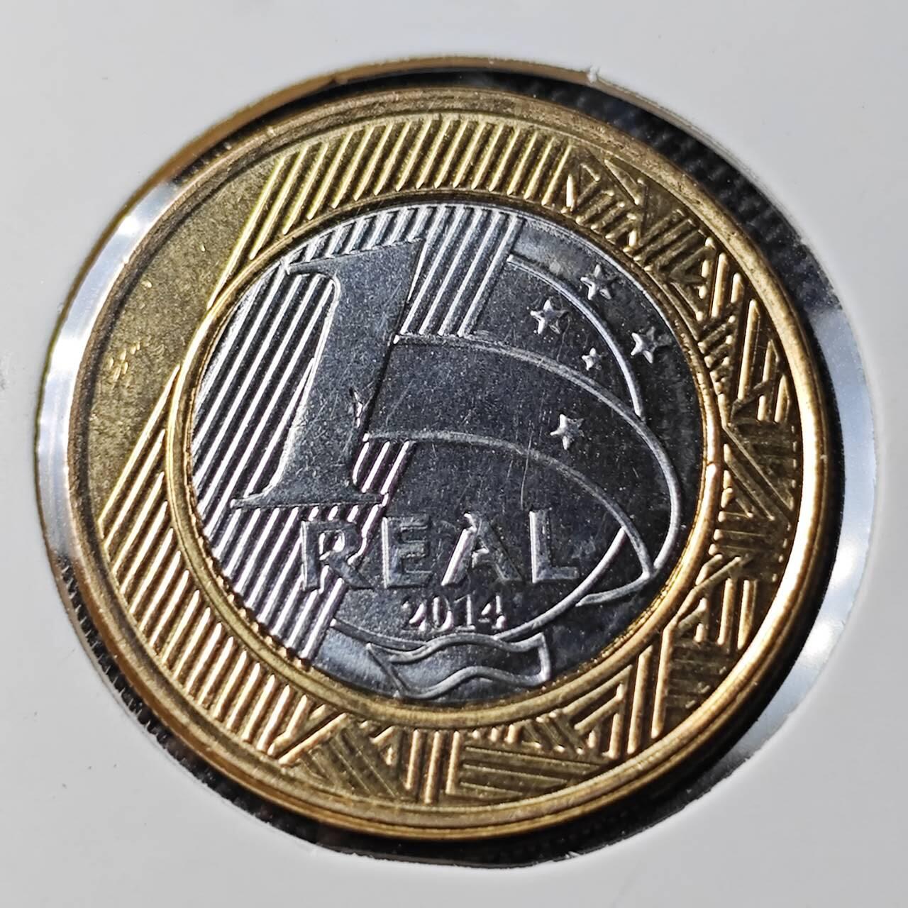 KK钱币收藏小铺 第380期  2月预留时间 周末发货  巴西1瑞尔双色币纪念币