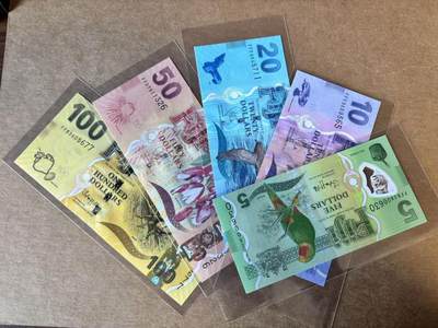 【Blue Auction】世界纸币精拍第763期——18级TOP拍卖/信誉/品质/专业/高效💫 - 【一组5张 含无47】斐济5-100元 全新UNC