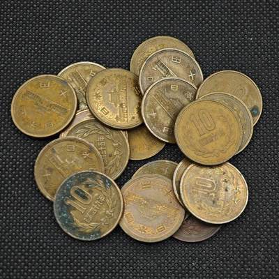 【淘币小摊】实时拍第八百三十一拍   散币场   满百包邮可预留二周 每周一统一发货   - 日本十円铜币20枚