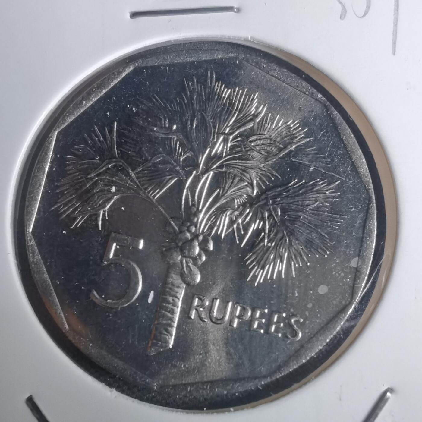 沼泽如烟--第935场 塞舌尔1982年五卢比