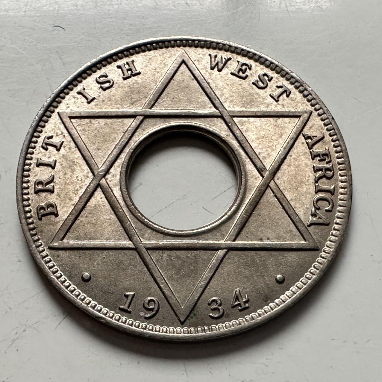 🌹外币初藏🌹🐯2025年第141场  每周二四六晚8️⃣点 接代拍 英属西非1934年1/10便士