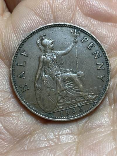 2025年第一百三十七场(总第一百六十三场）外国好品散币场(免佣金) - 好品–英国🇬🇧1936年半便士(乔治五世逝世年，第三版关门年)