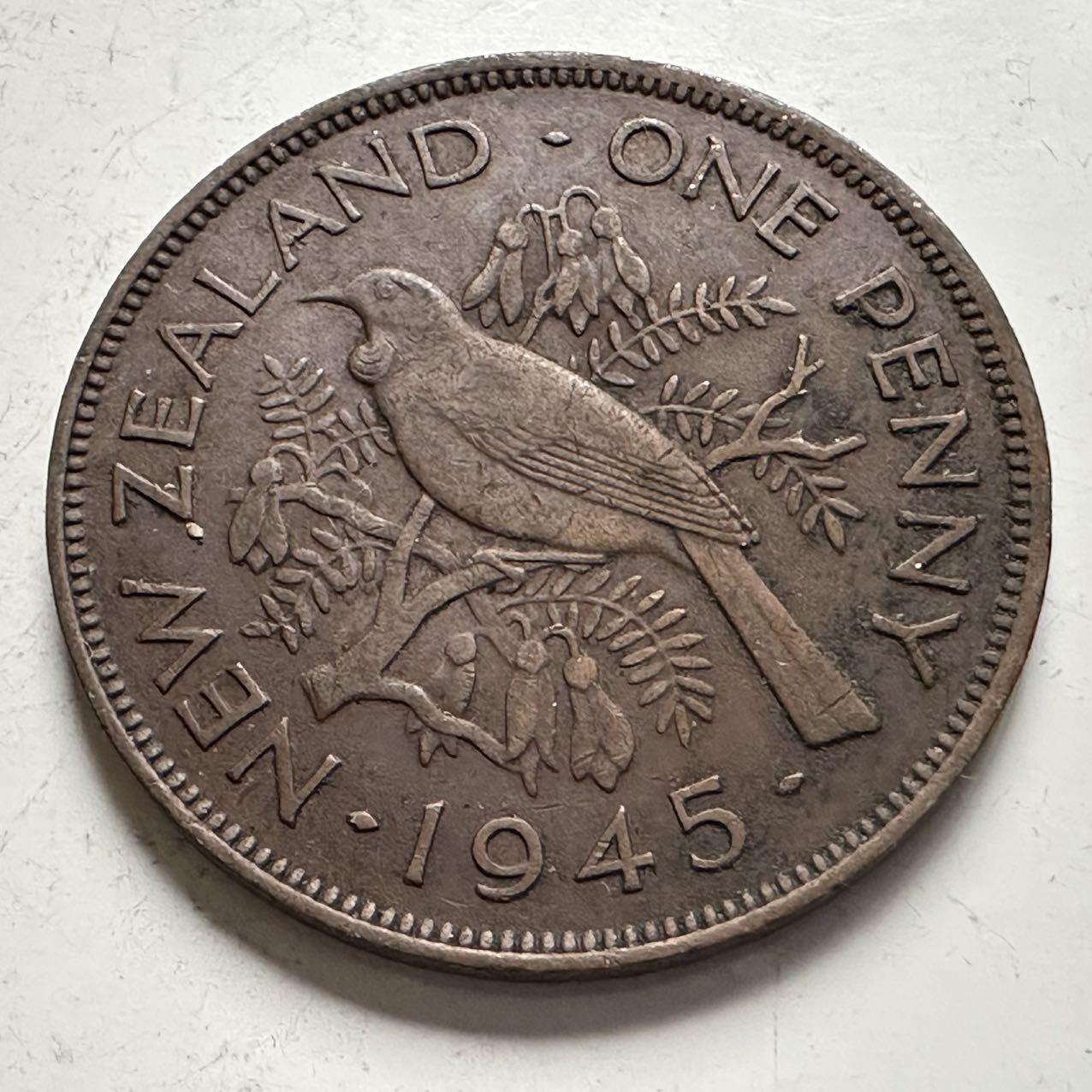 🌹外币初藏🌹🐯2025年第141场  每周二四六晚8️⃣点 接代拍 新西兰1945年一便士