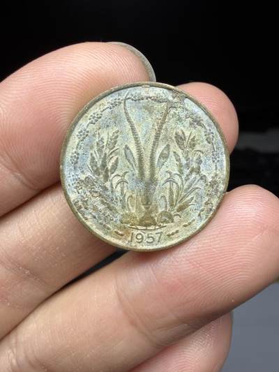 2025年集古藏今外币拍卖第十一期-第1场—（总第291拍），可以寄存60天，满160元包邮。 - 1957 年西非10法郎