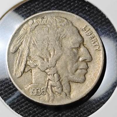 KK钱币收藏小铺 第381期  2月预留时间 周末发货 - 1936美国5美分 年份清楚