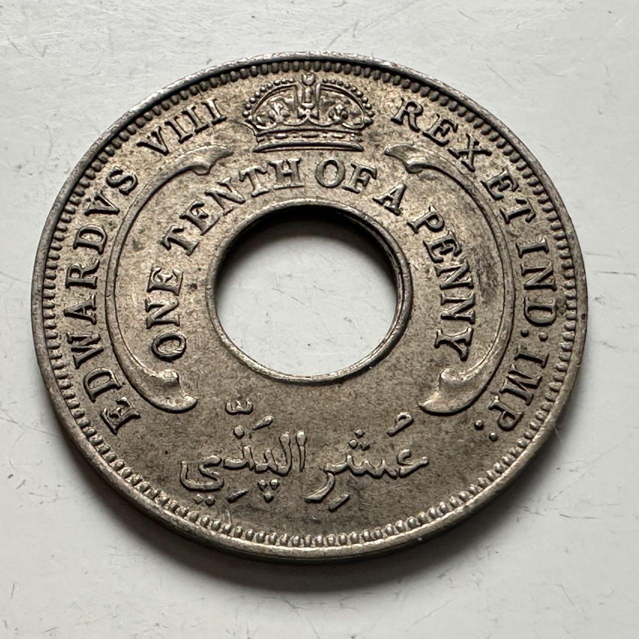 🌹外币初藏🌹🐯2025年第141场  每周二四六晚8️⃣点 接代拍 英属西非1936年 爱八 1/10便士