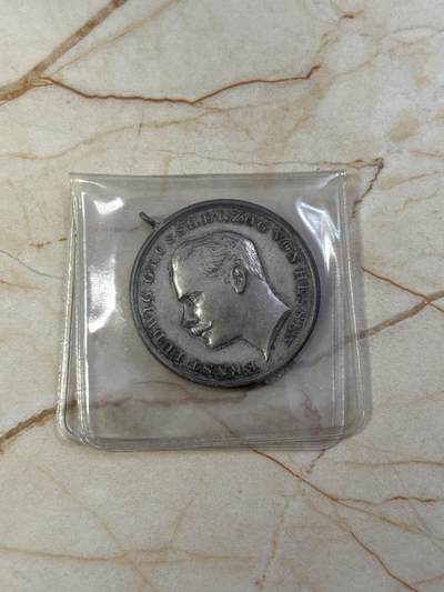 第185期拍卖 - 国外人物恩斯特·路德维希镀银纪念章，14.83克，直径33毫米