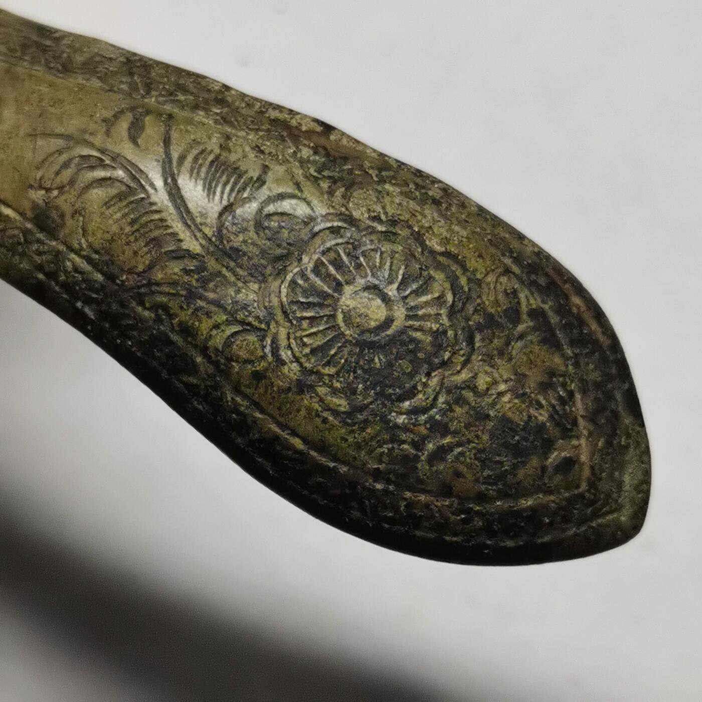 杂件专场89期 清代老银花纹发簪