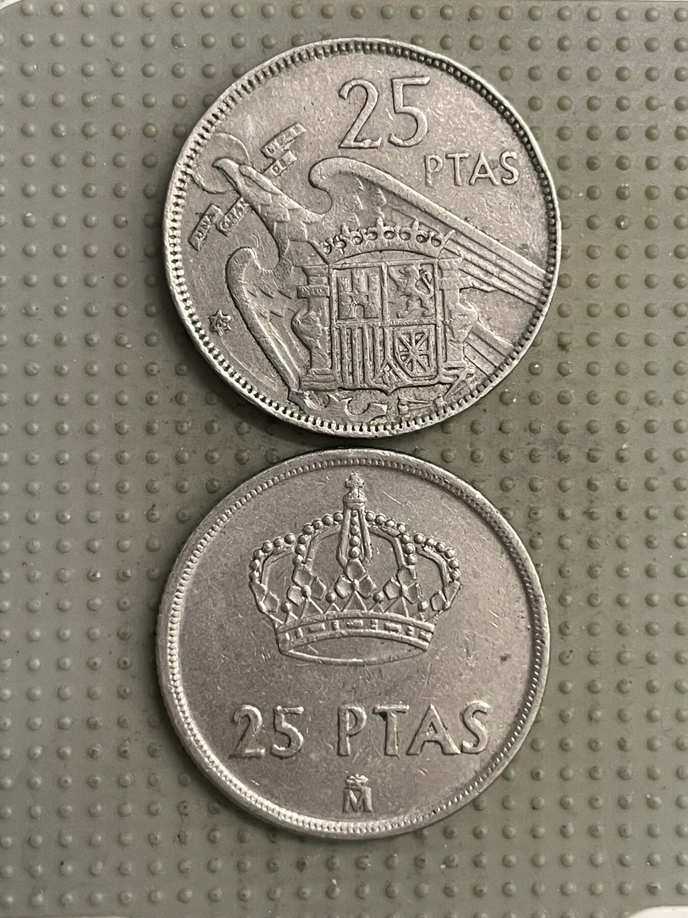 2025年第140场各国散币拍卖（总第140场） 西班牙25比赛塔2枚