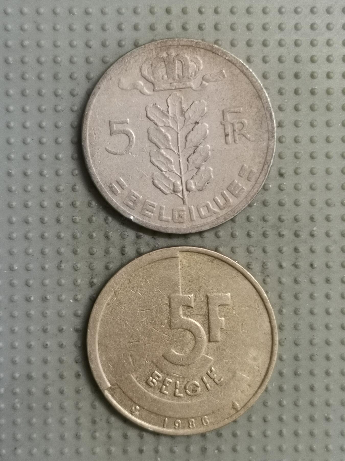 2025年第140场各国散币拍卖（总第140场） 比利时5法郎2枚