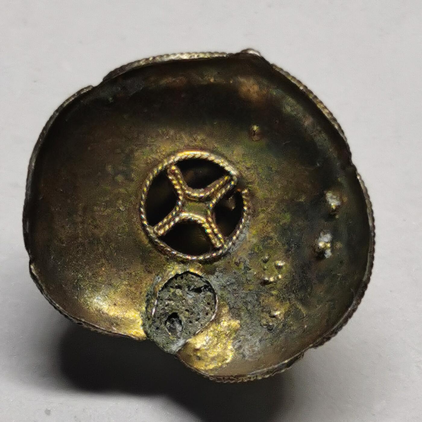 杂件专场89期 清代老银心形花