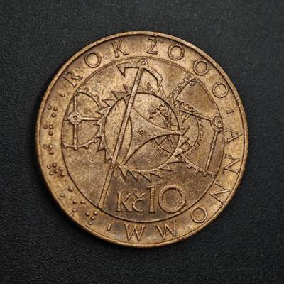 【淘币小摊】实时拍第八百三十一拍   散币场   满百包邮可预留二周 每周一统一发货   - 捷克2000年10克朗千禧年纪念币