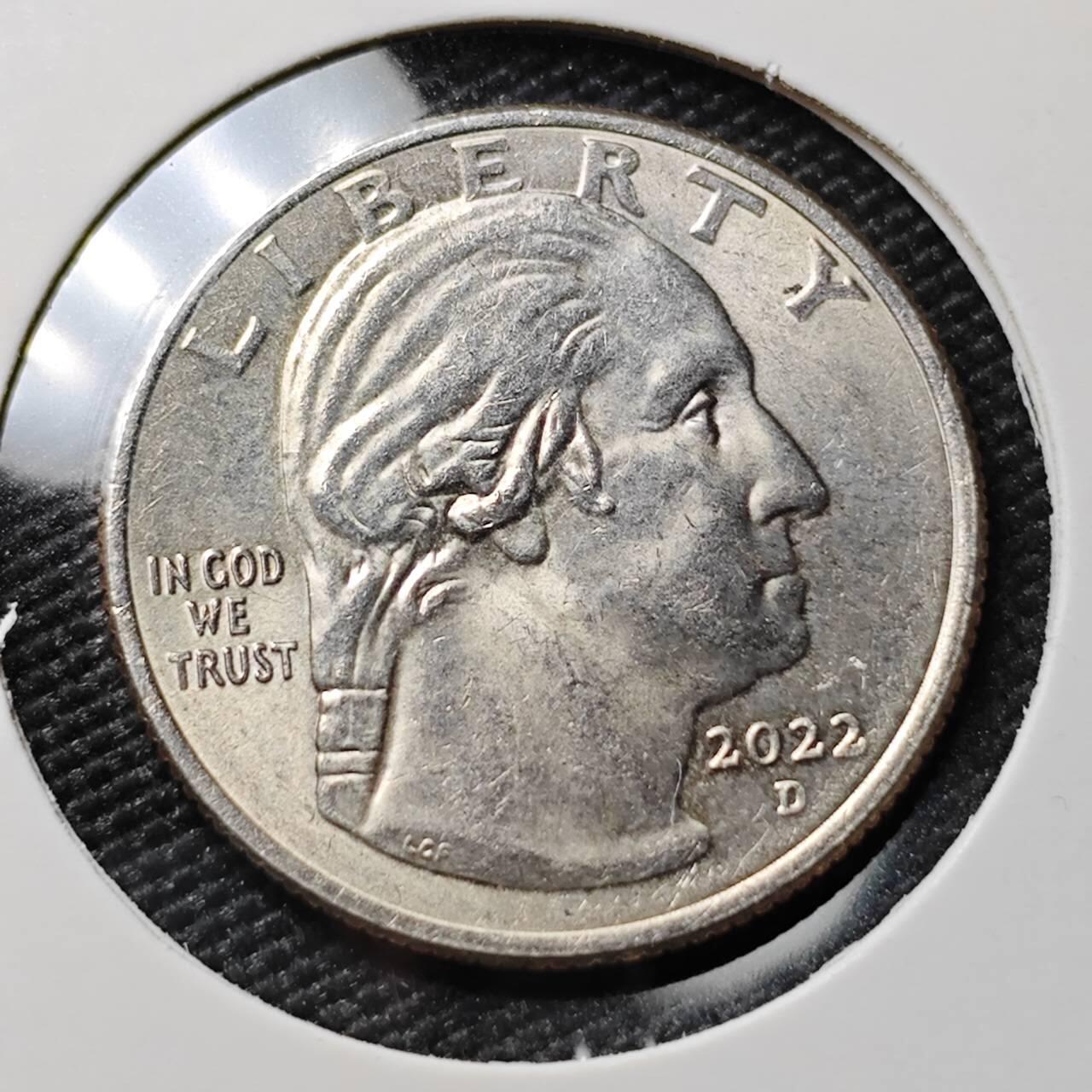 KK钱币收藏小铺 第380期  2月预留时间 周末发货  2022美国25分纪念币