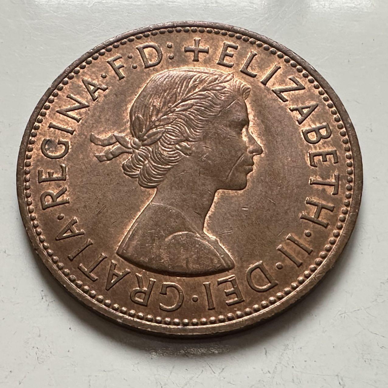 🌹外币初藏🌹🐯2025年第141场  每周二四六晚8️⃣点 接代拍 英国1966年一便士 b