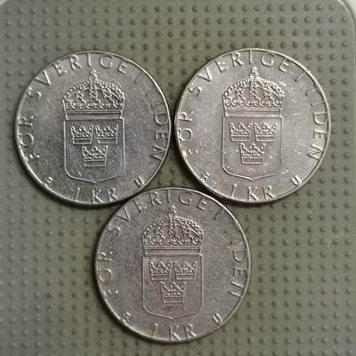 2025年第140场各国散币拍卖（总第140场） - 瑞典1克朗3枚