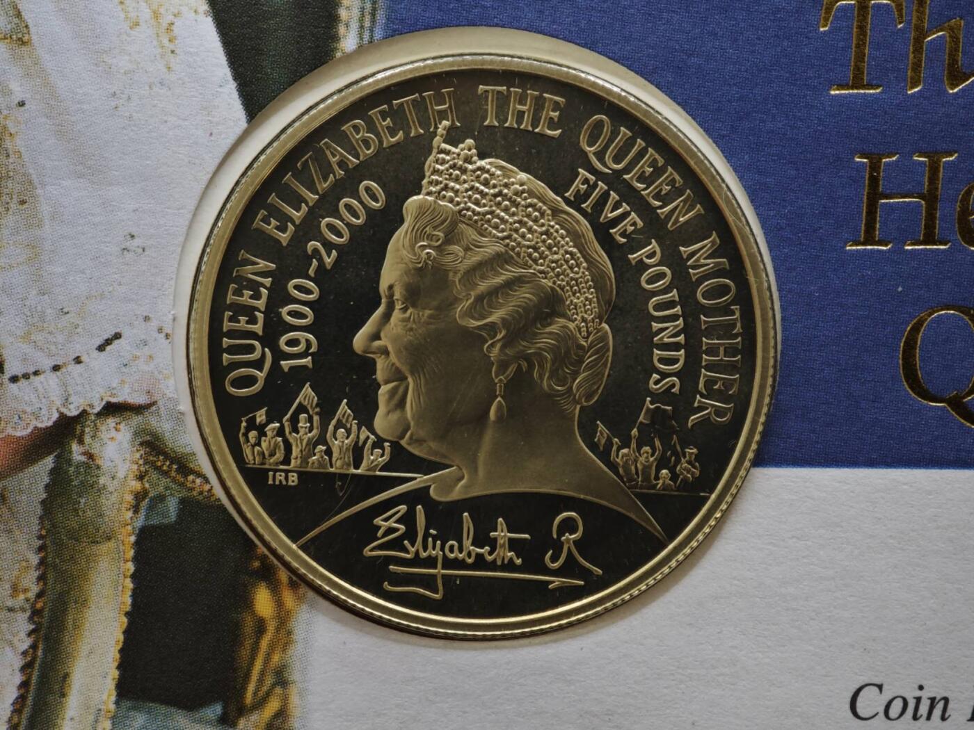 【淘币小摊】实时拍第八百三十拍   银币套币场   满百包邮可预留二周 每周一统一发货   英国2000年女王母亲5镑精制银币