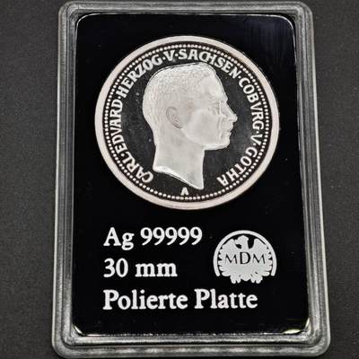 【淘币小摊】实时拍第八百三十拍   银币套币场   满百包邮可预留二周 每周一统一发货   - 德国2013年后铸萨克森2马克银币精制银章重10克银价140