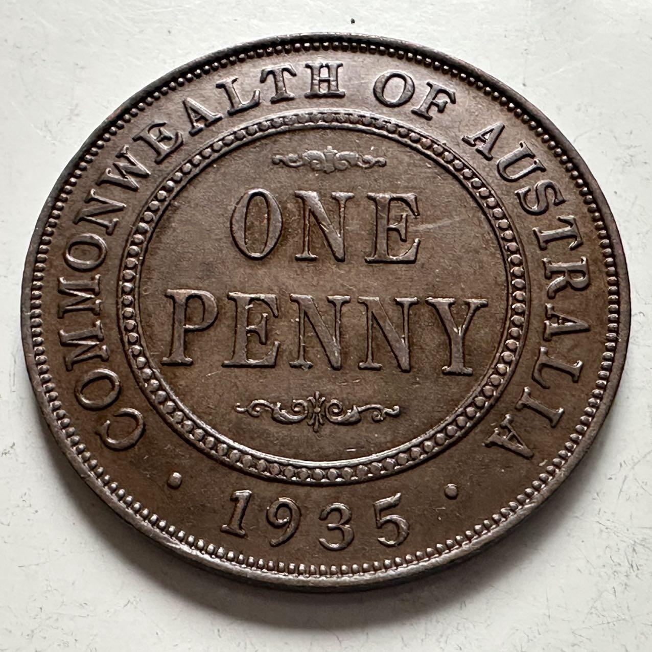 🌹外币初藏🌹🐯2025年第141场  每周二四六晚8️⃣点 接代拍 澳大利亚1935年一便士