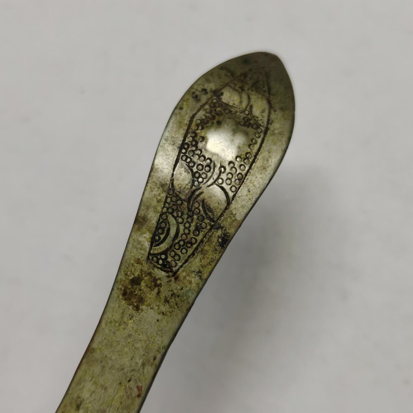 杂件专场89期 清代老银花纹发簪