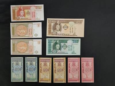 外国纸币专场251220第六十七场 - 蒙古国11张，全新品相UNC。