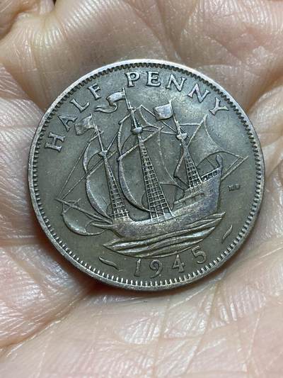 2025年第一百三十七场(总第一百六十三场）外国好品散币场(免佣金) - 英国🇬🇧1945年半便士(乔治六世第一版)