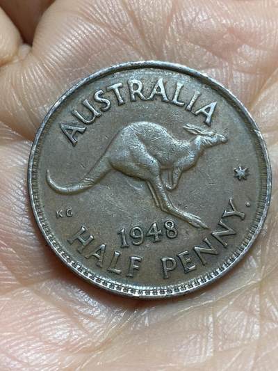 2025年第一百三十七场(总第一百六十三场）外国好品散币场(免佣金) - 澳大利亚🇦🇺1948年半便士(乔治六世第二版，带点p版珀斯造)