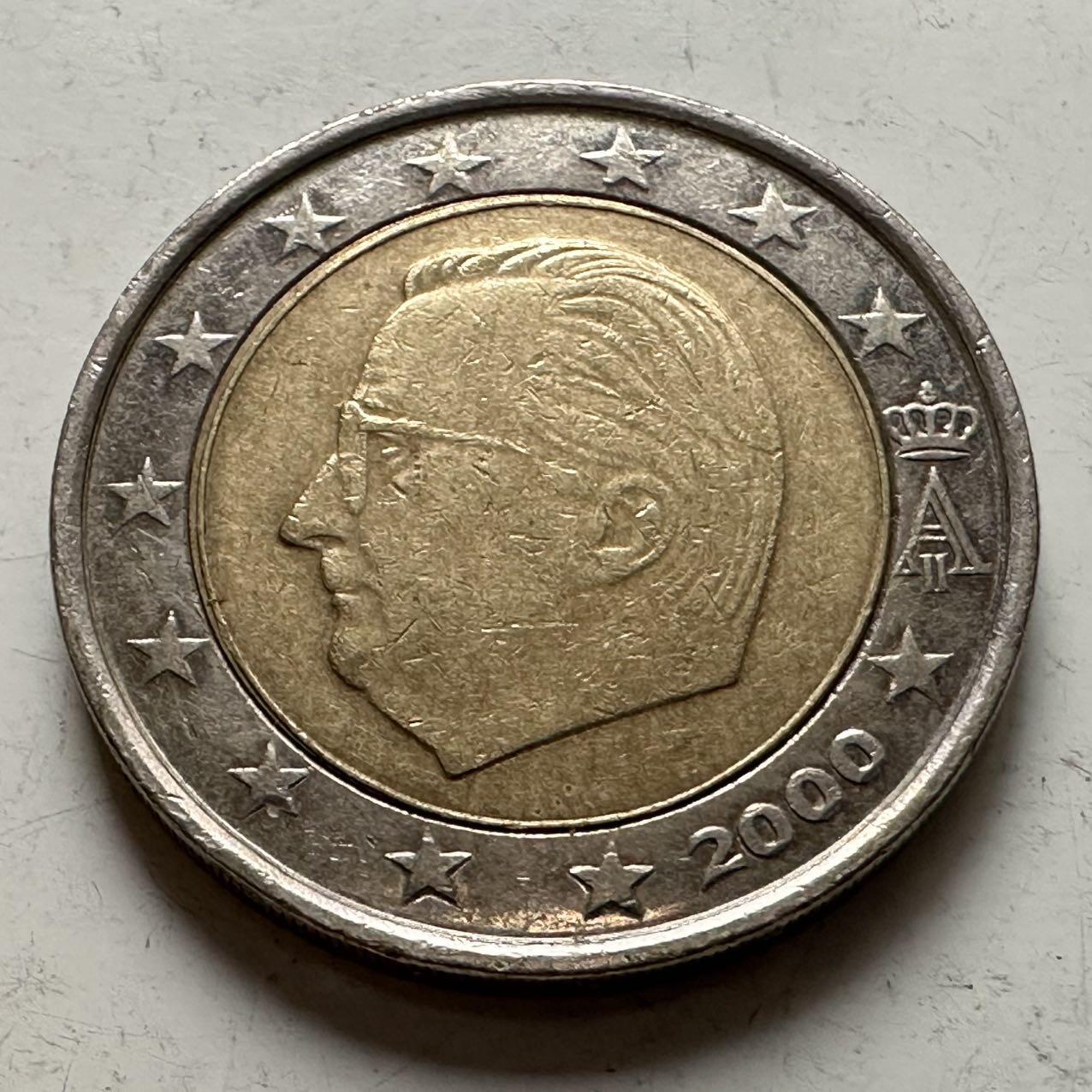 🌹外币初藏🌹🐯2025年第141场  每周二四六晚8️⃣点 接代拍 比利时2000年2欧元