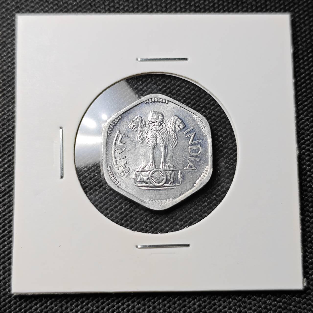 KK钱币收藏小铺 第380期  2月预留时间 周末发货  1969印度3派沙 好品