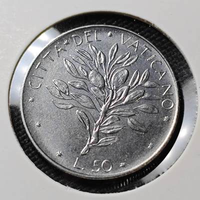 KK钱币收藏小铺 第381期  2月预留时间 周末发货 - 梵蒂冈50里拉 