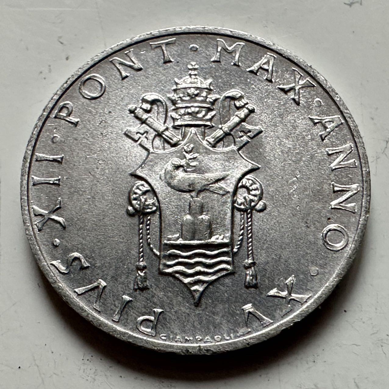 🌹外币初藏🌹🐯2025年第141场  每周二四六晚8️⃣点 接代拍 梵蒂冈1953年一里拉