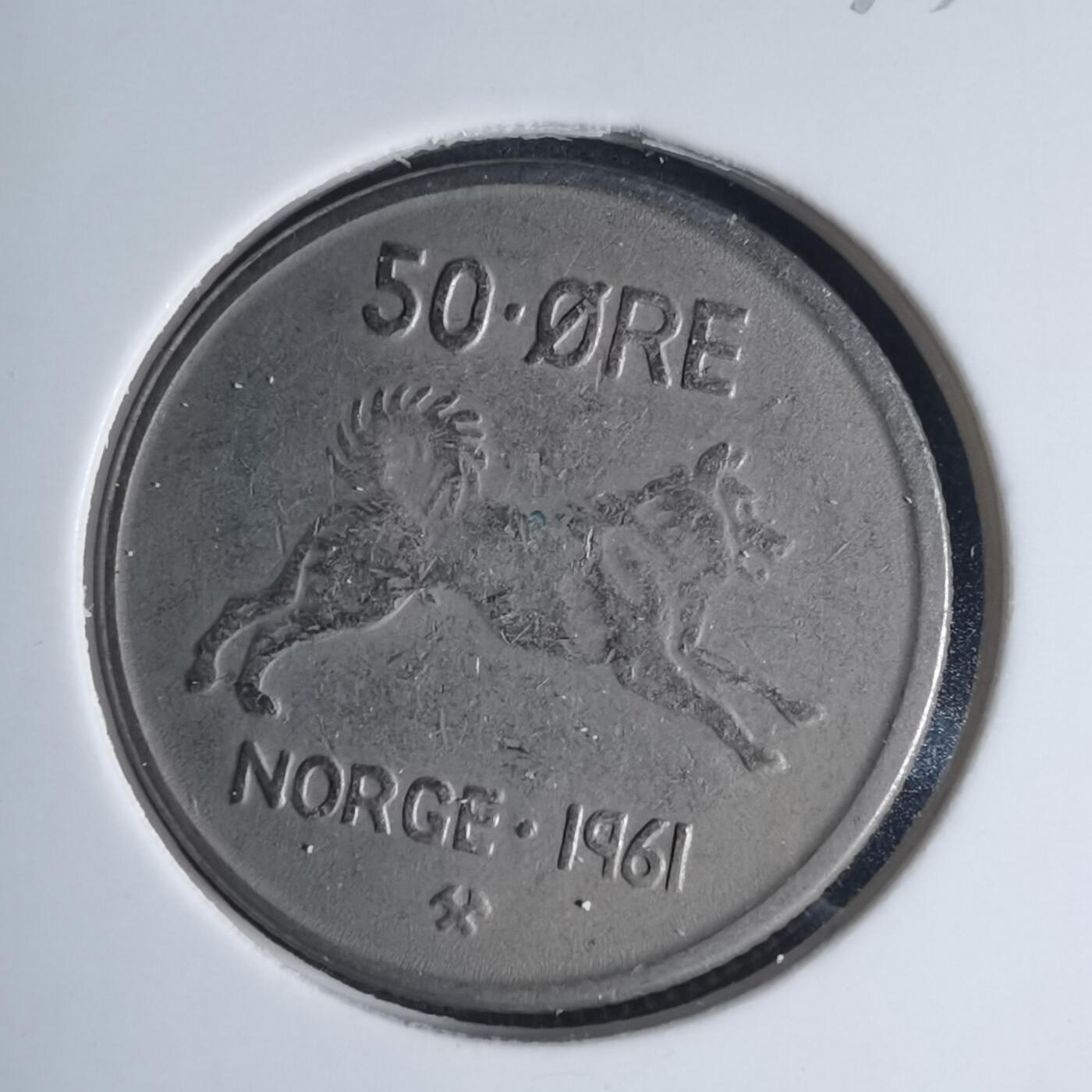 沼泽如烟--第935场 挪威1961年50欧尔