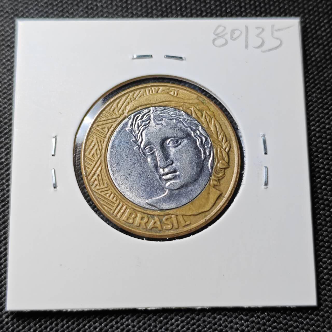 KK钱币收藏小铺 第380期  2月预留时间 周末发货  巴西1瑞尔双色币