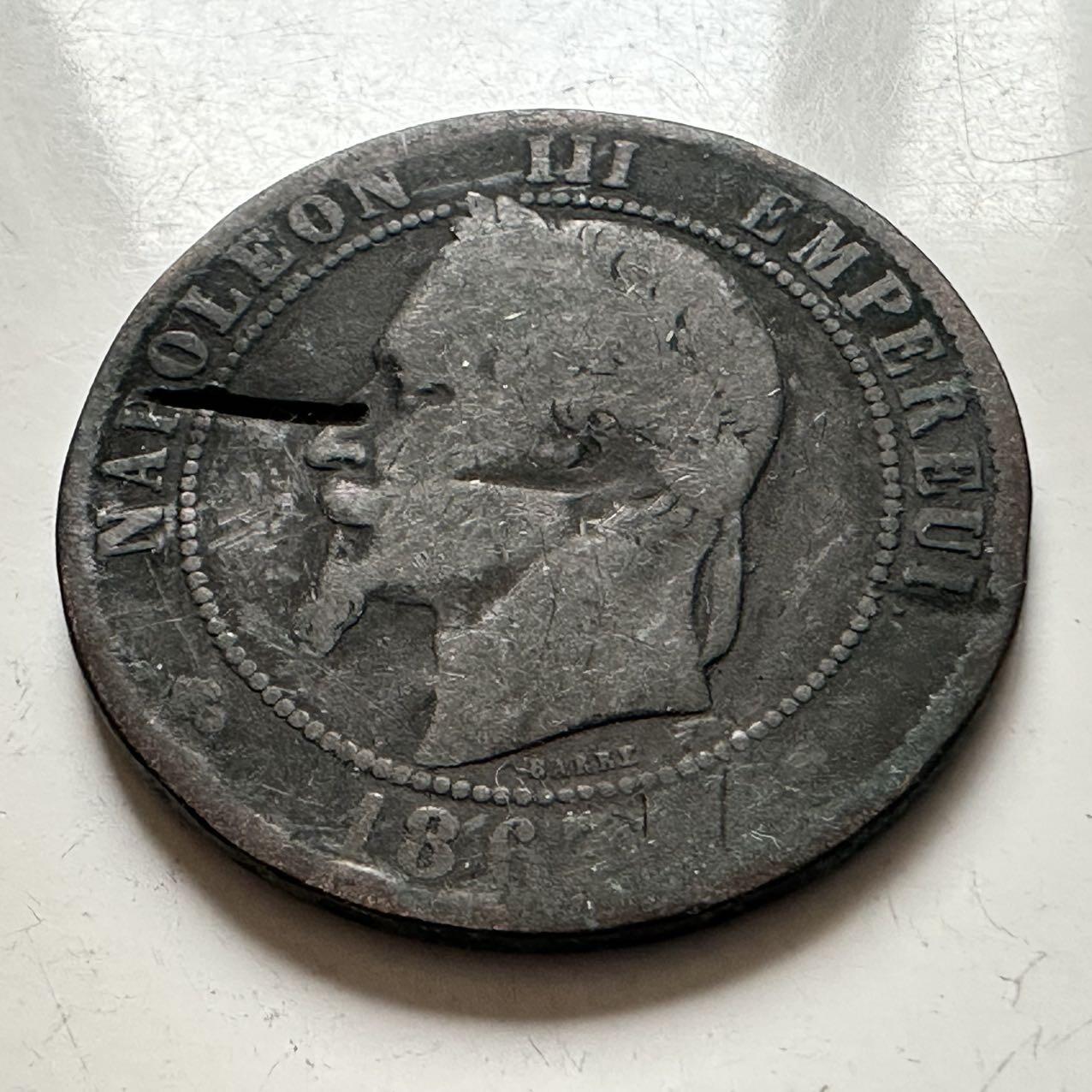 🌹外币初藏🌹🐯2025年第141场  每周二四六晚8️⃣点 接代拍 法国1867年10分铜币