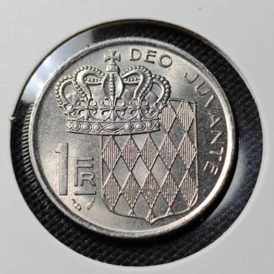 KK钱币收藏小铺 第381期  2月预留时间 周末发货 -  1975摩纳哥1法郎